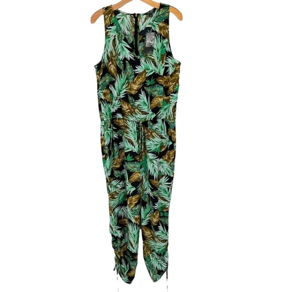 Ralph Lauren Womens Neila Jumpsuit Green tropical sleeveless size 14 new $198 - Picture 3 of 14